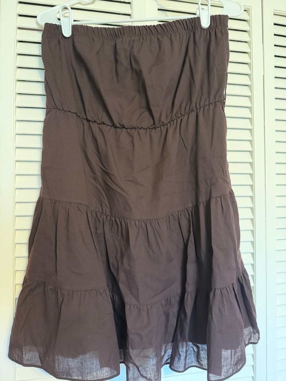 Women’s Strapless Tiered Dress - Brown